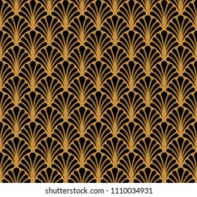 Abstract Decorative Tile. Geometric Ginkgo Seamless Pattern. Floral background.