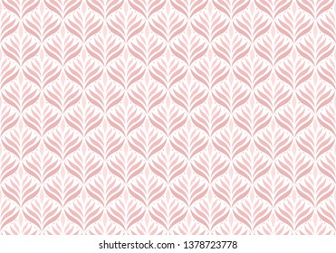 Abstract Decorative Tile. Geometric Ginkgo Seamless Pattern. Floral background.