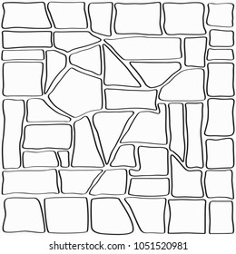 Abstract decorative tile texture.  Hand drawn stone texture for your design. Mosaic vector illustration.