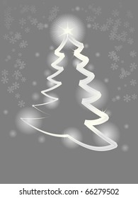  Abstract decorative tree - gray