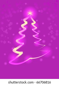 Abstract decorative tree - pink