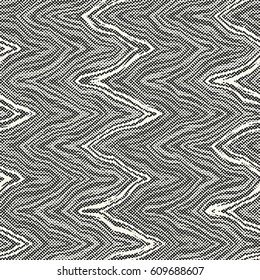 Abstract decorative variegated textured zigzag motif. Seamless pattern.