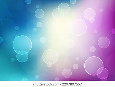 Abstract decorative vector background, circles in color