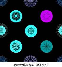 Abstract decorative vector background with stylized snowflakes