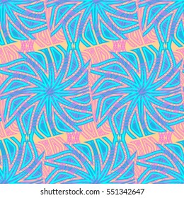 Abstract decorative vector background texture. Color exotic flowers oriental motif. Ornament.
Seamless pattern. Print template.
