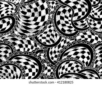 Abstract decorative vector endless texture, chess seamless pattern