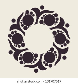  Abstract decorative vector flower background. Element for design.