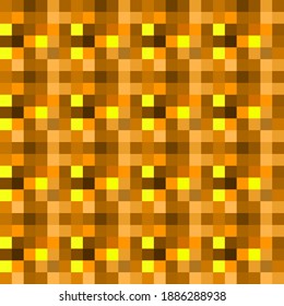 Abstract decorative vector seamless endless texture with multicolored tiles, yellow color shades