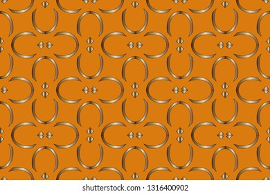 Abstract decorative vintage texture.  Illustration for design. seamless pattern with golden , silver  elements .Design for decor, prints, textile, furniture, cloth, digital Vector illustration   