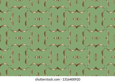 Abstract decorative vintage texture.  Illustration for design. seamless pattern with golden , silver  elements .Design for decor, prints, textile, furniture, cloth, digital Vector illustration   
