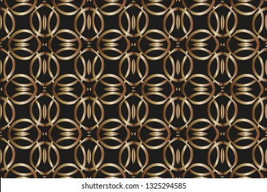 Abstract decorative vintage texture.  Illustration for design. seamless pattern with golden , silver  elements .Design for decor, prints, textile, furniture, cloth, digital Vector illustration   