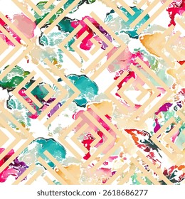 Abstract decorative water color pattern. Vector Illustration.