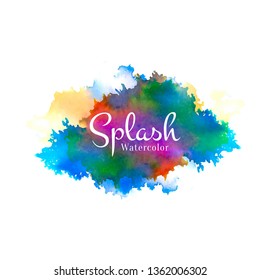 Abstract decorative watercolor splash design background vector