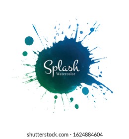 Abstract decorative watercolor splash design background