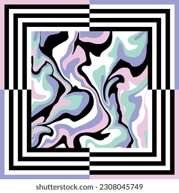 Abstract decorative wave pattern. Vector Illustration.