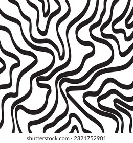 Abstract decorative wave pattern. Vector Illustration.