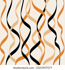 Abstract decorative wave pattern. Vector Illustration.