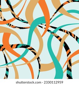 Abstract decorative wave pattern. Vector Illustration