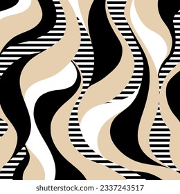 Abstract decorative wave pattern. Vector Illustration