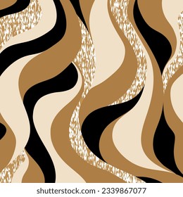 Abstract decorative wave pattern. Vector Illustration