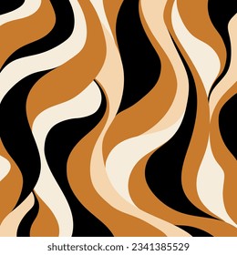 Abstract decorative wave pattern. Vector Illustration