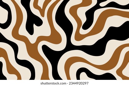 Abstract decorative wave pattern. Vector Illustration