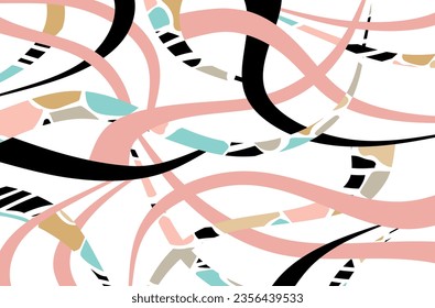 Abstract decorative wave pattern. Vector Illustration