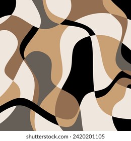 Abstract decorative wave pattern. Vector Illustration.