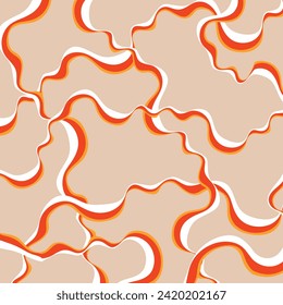 Abstract decorative wave pattern. Vector Illustration.
