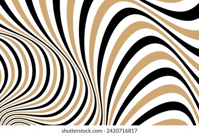 Abstract decorative wave pattern. Vector Illustration.