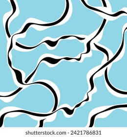 Abstract decorative wave pattern. Vector Illustration.