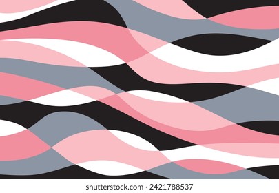 Abstract decorative wave pattern. Vector Illustration.