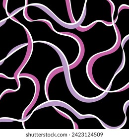 Abstract decorative wave pattern. Vector Illustration.