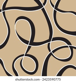 Abstract decorative wave pattern. Vector Illustration.