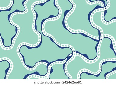 Abstract decorative wave pattern. Vector Illustration.