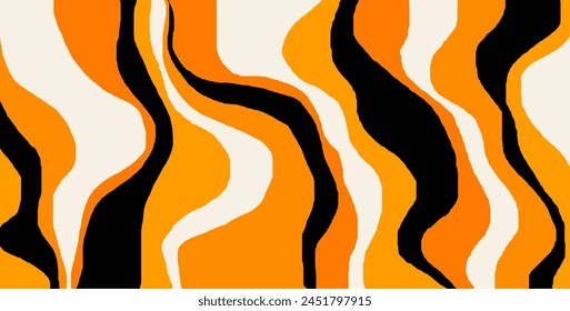 Abstract decorative wave pattern. Vector Illustration.