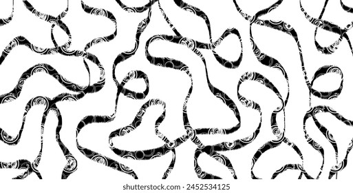 Abstract decorative wave pattern. Vector Illustration.