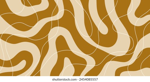 Abstract decorative wave pattern. Vector Illustration.