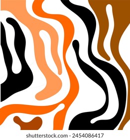 Abstract decorative wave pattern. Vector Illustration.