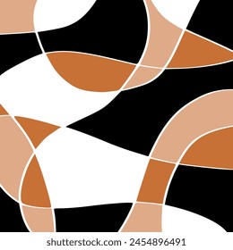 Abstract decorative wave pattern. Vector Illustration.
