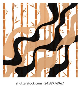 Abstract decorative wave pattern. Vector Illustration.