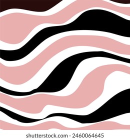 Abstract decorative wave pattern. Vector Illustration.