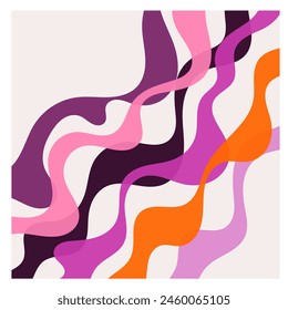 Abstract decorative wave pattern. Vector Illustration.