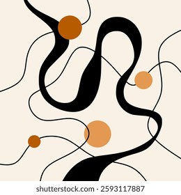 Abstract decorative wave pattern. Vector Illustration.