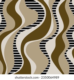 Abstract decorative waves  pattern. Vector Illustration