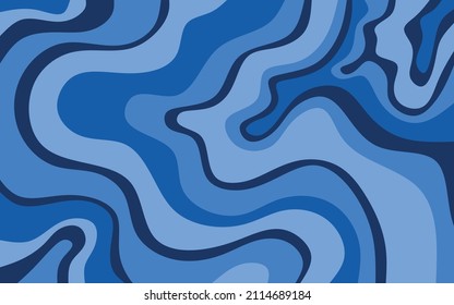 Abstract decorative wavy line pattern. Vector Illustration.