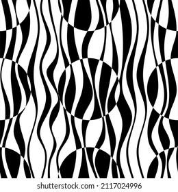 Abstract decorative wavy line pattern. Vector Illustration.