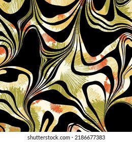 Abstract decorative wavy pattern. Vector Illustration.