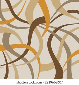 Abstract decorative wavy pattern. Vector Illustration.