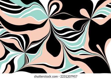 Abstract decorative wavy pattern. Vector Illustration.